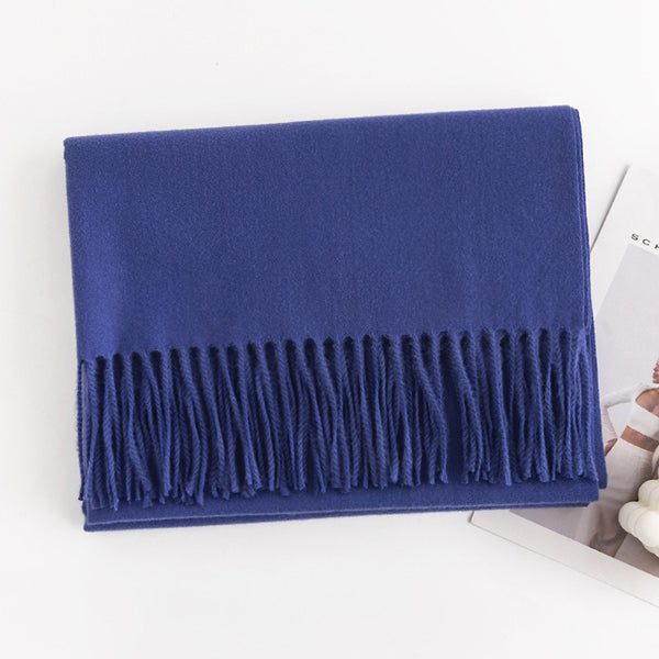 Pure Woolen Shawl Scarves - Blue Jay