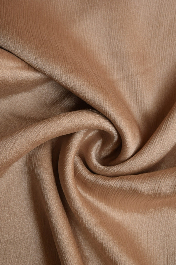 Muted Gold Crinkle Silk Hijab