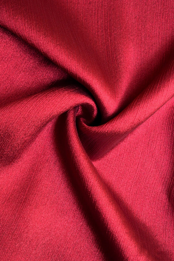 Red Crinkle Silk Hijab