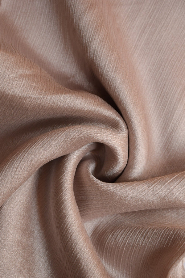 Stone Beige Crinkle Silk Hijab