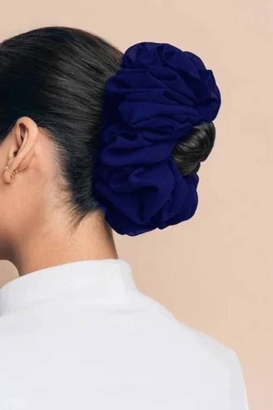 VOLUMIZING GEORGETTE SCRUNCHIE - BLUE