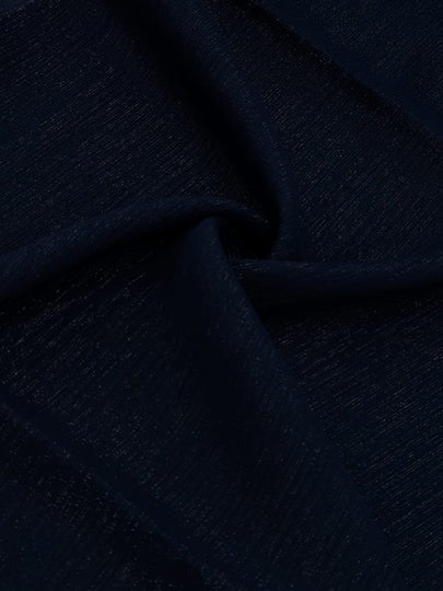 Navy Blue Crinkle Silk Hijabs