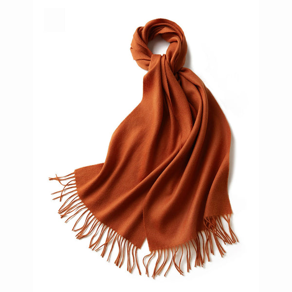 Pure Woolen Shawl Scarves - Orange