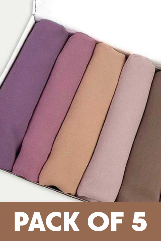 Georgette Chiffon - Pack of 5