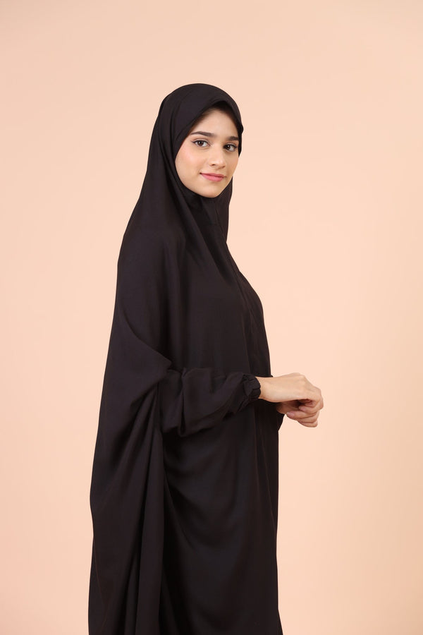 Plain Namaz Chadar - Black